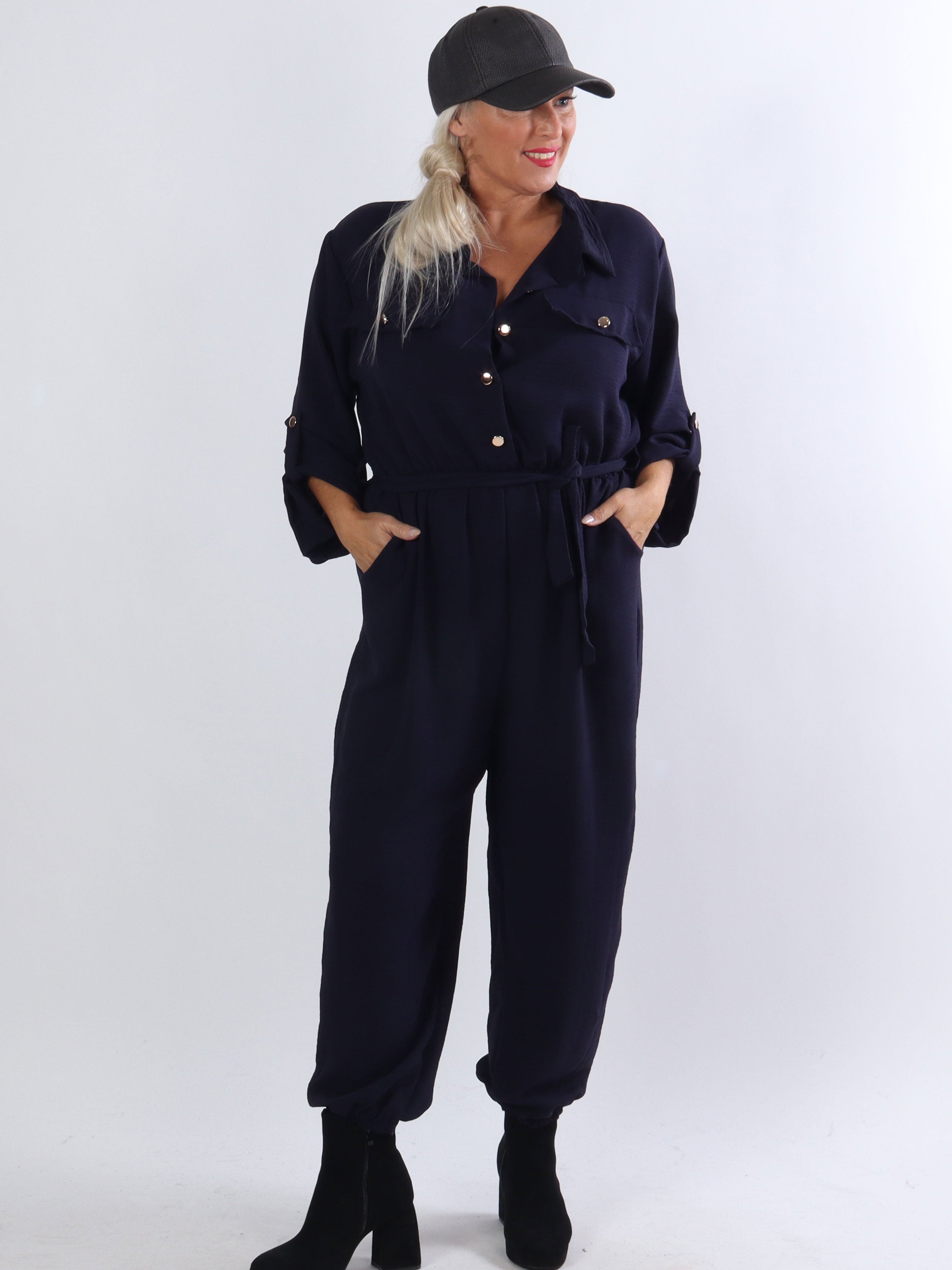 Malina Sleeve - Byxdräkt med guldknappar